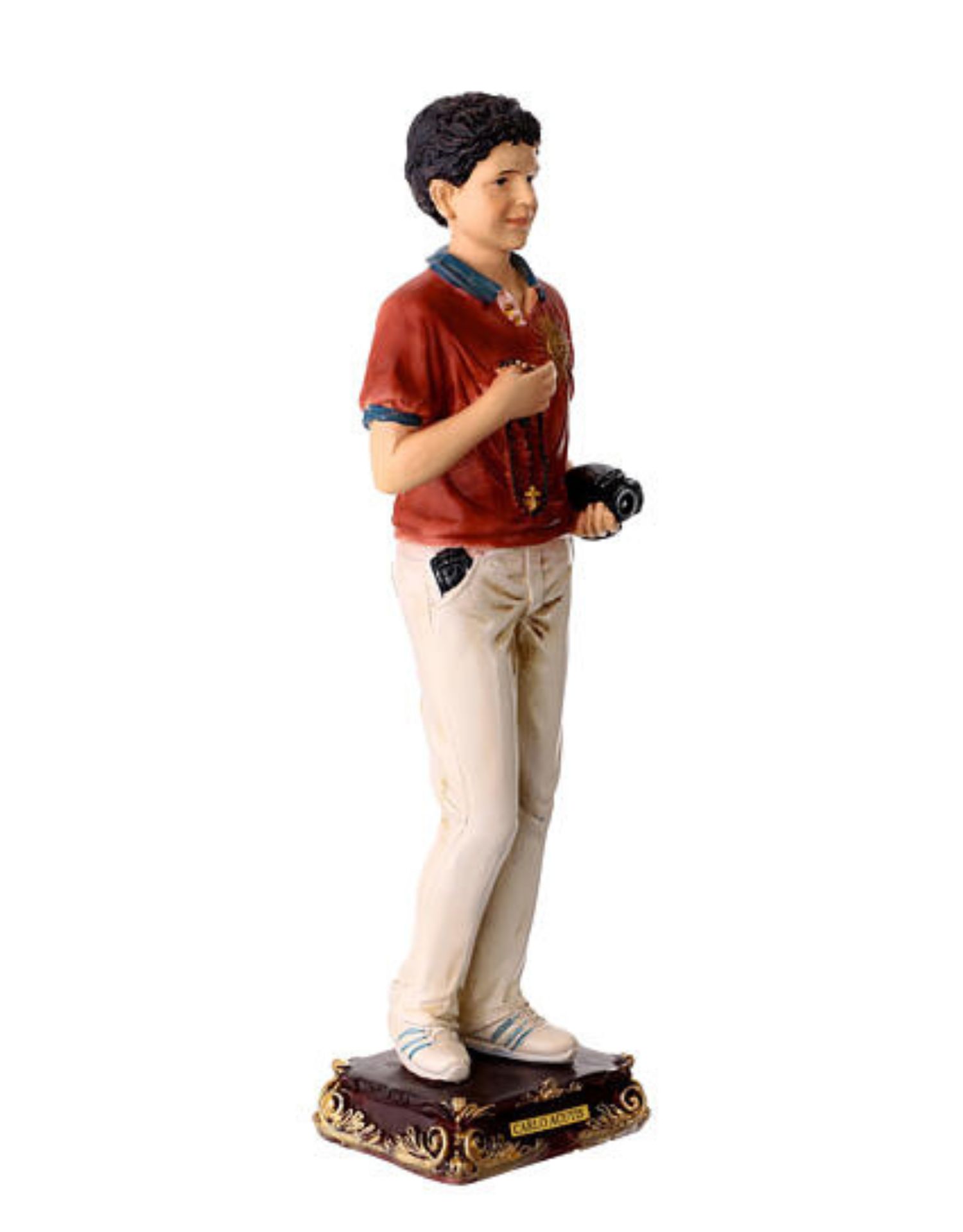 Carlo Acutis z różańcem, figurka duża - obrazek 3